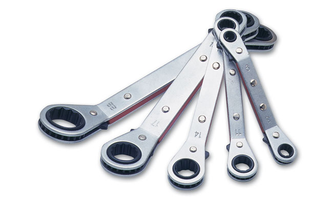 Laser Tools 1750 Ratchet Ring Spanner Set 5pc