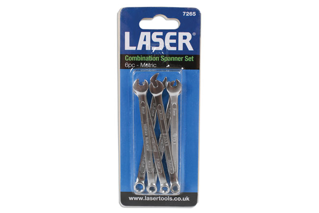 Laser Tools 7265 Miniature Combination Spanner Set 3.2 - 5.5mm 6pc