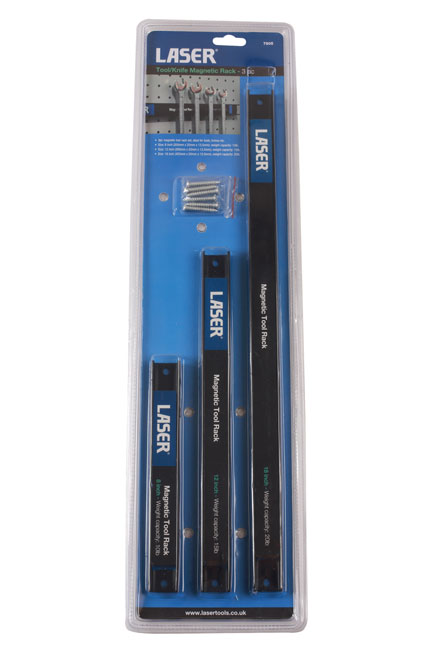 Laser Tools 7805 Tool/Knife Magnetic Rack 3pc